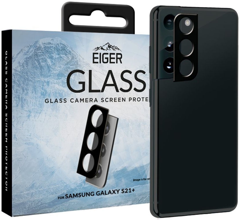 Eiger Samsung Galaxy S21 Plus Camera Protector Tempered Glass Plat afbeelding 1