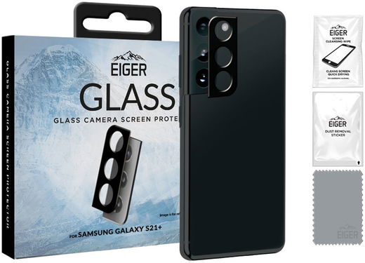 Eiger Samsung Galaxy S21 Plus Camera Protector Tempered Glass Plat afbeelding 4
