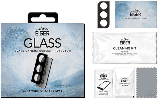 Eiger Samsung Galaxy S21 Plus Camera Protector Tempered Glass Plat afbeelding 5