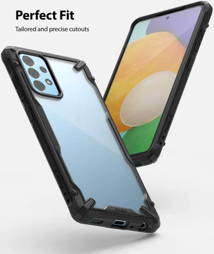 Ringke Fusion X Samsung Galaxy A52 / A52S Hoesje Transparant Zwart afbeelding 5