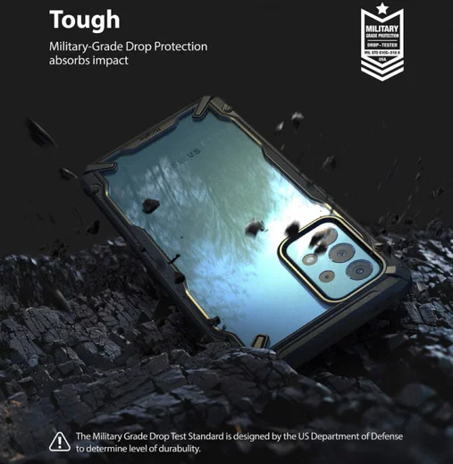 Ringke Fusion X Samsung Galaxy A52 / A52S Hoesje Transparant Zwart afbeelding 6