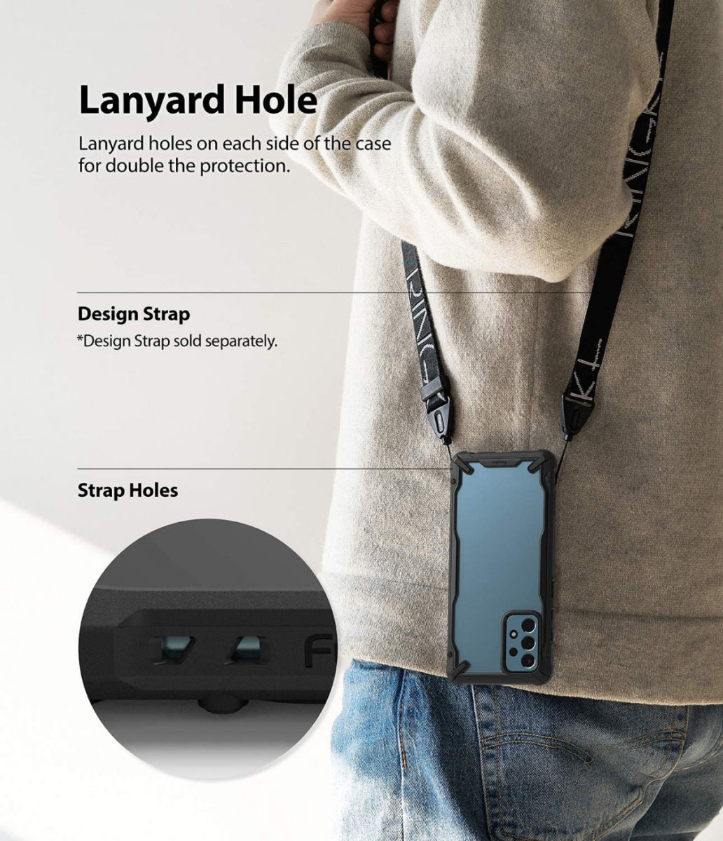 Ringke Fusion X Samsung Galaxy A52 / A52S Hoesje Transparant Zwart afbeelding 9