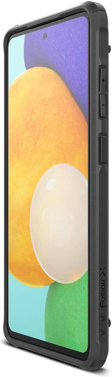 Ringke Fusion X Samsung Galaxy A52 / A52S Hoesje Transparant Zwart afbeelding 2