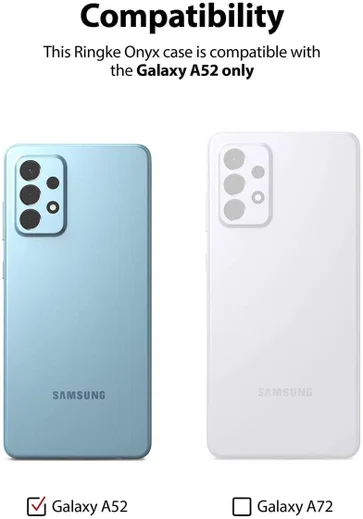 Ringke Onyx Samsung Galaxy A52 / A52S Hoesje TPU Back Cover Zwart afbeelding 11