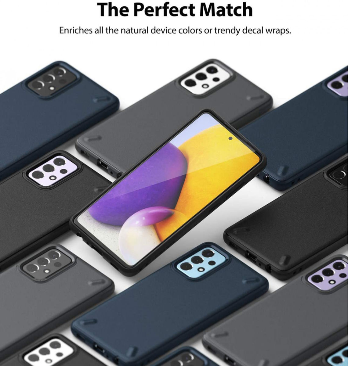 Ringke Onyx Samsung Galaxy A72 Hoesje Flexibel TPU Back Cover Zwart afbeelding 7