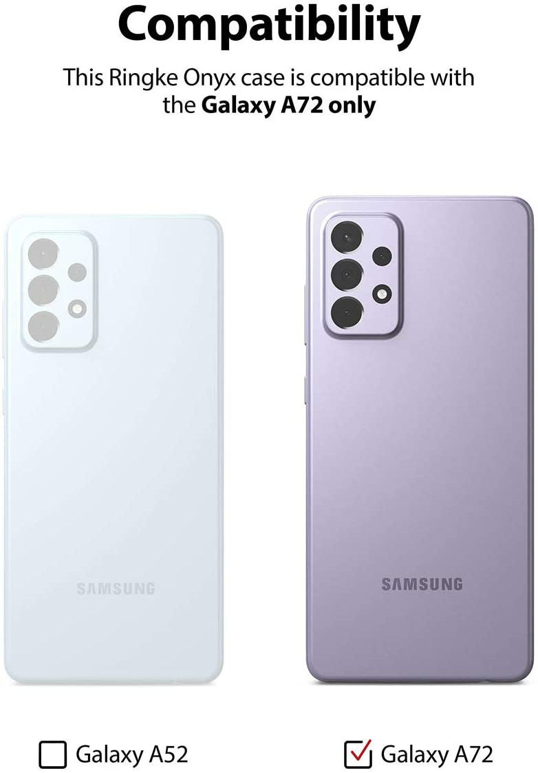 Ringke Onyx Samsung Galaxy A72 Hoesje Flexibel TPU Back Cover Zwart afbeelding 10