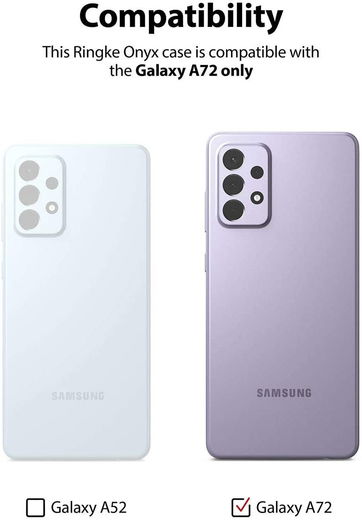 Ringke Onyx Samsung Galaxy A72 Hoesje Flexibel TPU Back Cover Zwart afbeelding 10