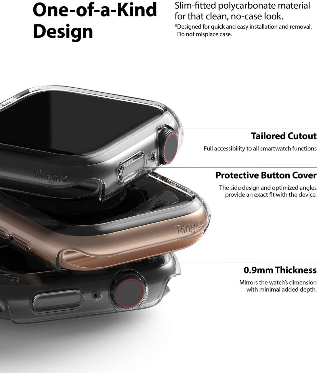 Ringke Slim - Apple Watch 40MM Hoesje - Extra Dun - Transparant (2-Pack) afbeelding 3