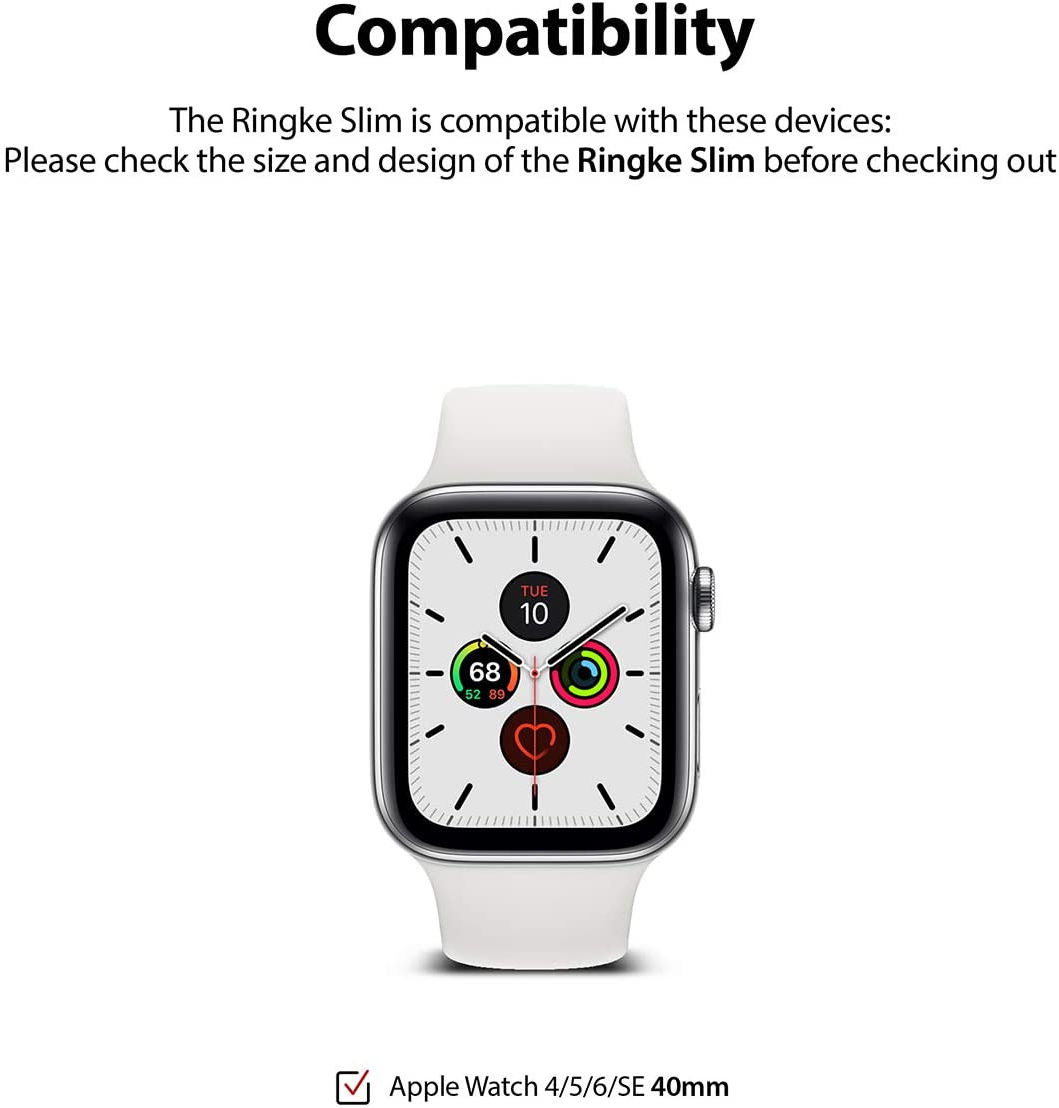 Ringke Slim - Apple Watch 40MM Hoesje - Extra Dun - Zwart (2-Pack) afbeelding 7