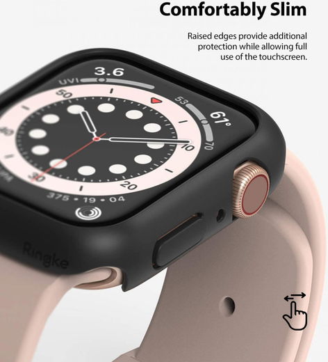 Ringke Slim - Apple Watch 40MM Hoesje - Extra Dun - Zwart (2-Pack) afbeelding 2