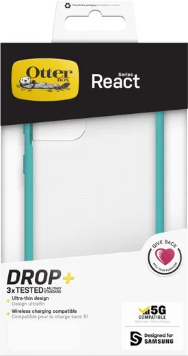 OtterBox React Samsung Galaxy S21 Plus Hoesje Transparant Blauw afbeelding 12