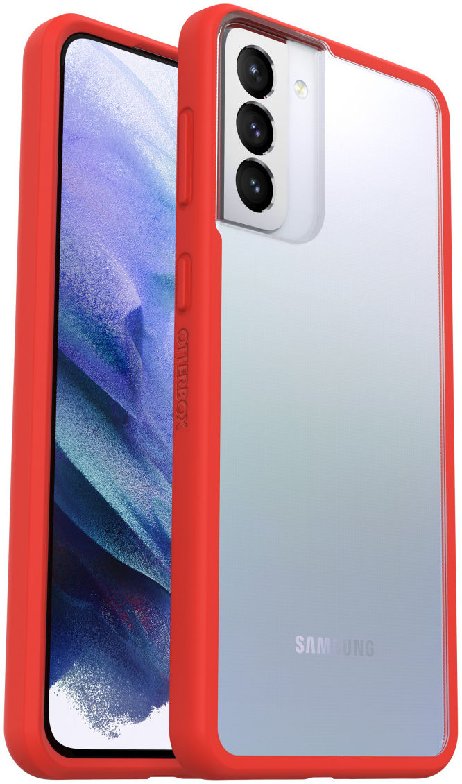 OtterBox React Samsung Galaxy S21 Plus Hoesje Transparant Rood afbeelding 1