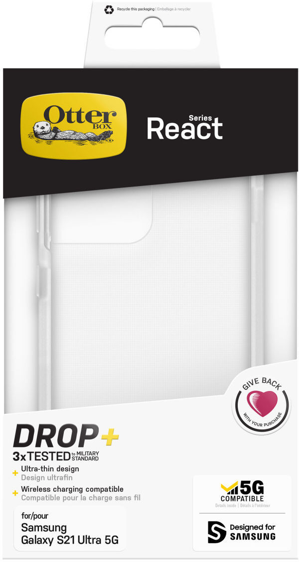 OtterBox React Samsung Galaxy S21 Ultra Hoesje Transparant afbeelding 10