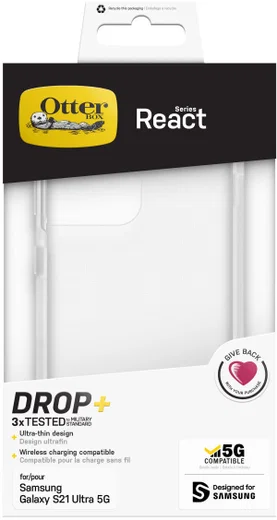 OtterBox React Samsung Galaxy S21 Ultra Hoesje Transparant afbeelding 10
