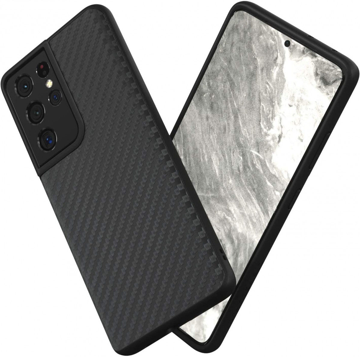 RhinoShield SolidSuit Samsung Galaxy S21 Ultra Hoesje Carbon Fiber afbeelding 1