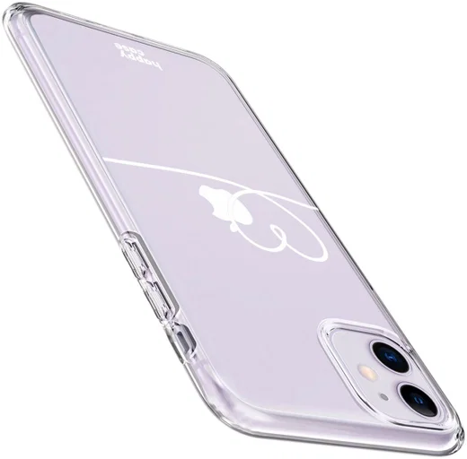 HappyCase Apple iPhone 11 Hoesje Flexibel TPU Hartje Print afbeelding 5