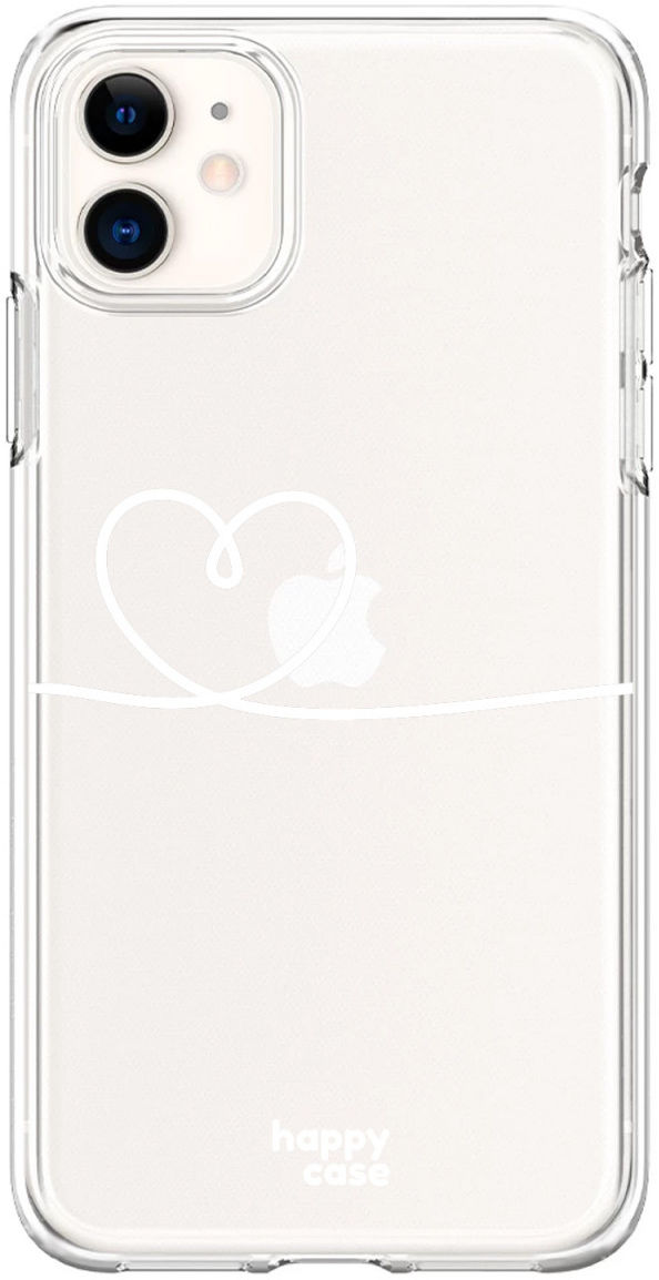 HappyCase Apple iPhone 11 Hoesje Flexibel TPU Hartje Print afbeelding 2