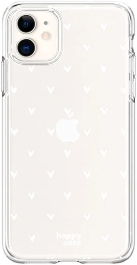 HappyCase Apple iPhone 11 Hoesje Flexibel TPU Hartjes Print afbeelding 1