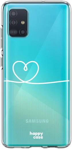 HappyCase Samsung Galaxy A71 Hoesje Flexibel TPU Hartje Print afbeelding 1