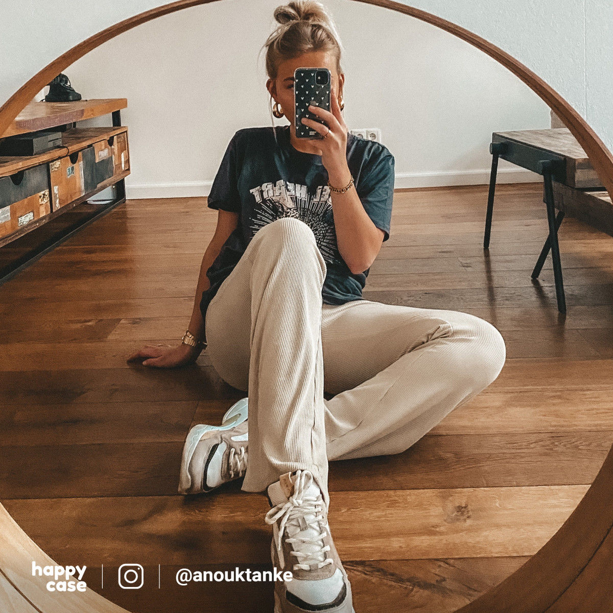 HappyCase Samsung Galaxy A71 Hoesje Flexibel TPU Hartjes Print afbeelding 4