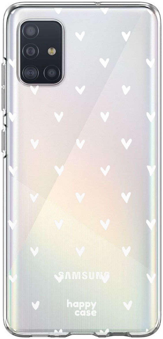 HappyCase Samsung Galaxy A71 Hoesje Flexibel TPU Hartjes Print afbeelding 1