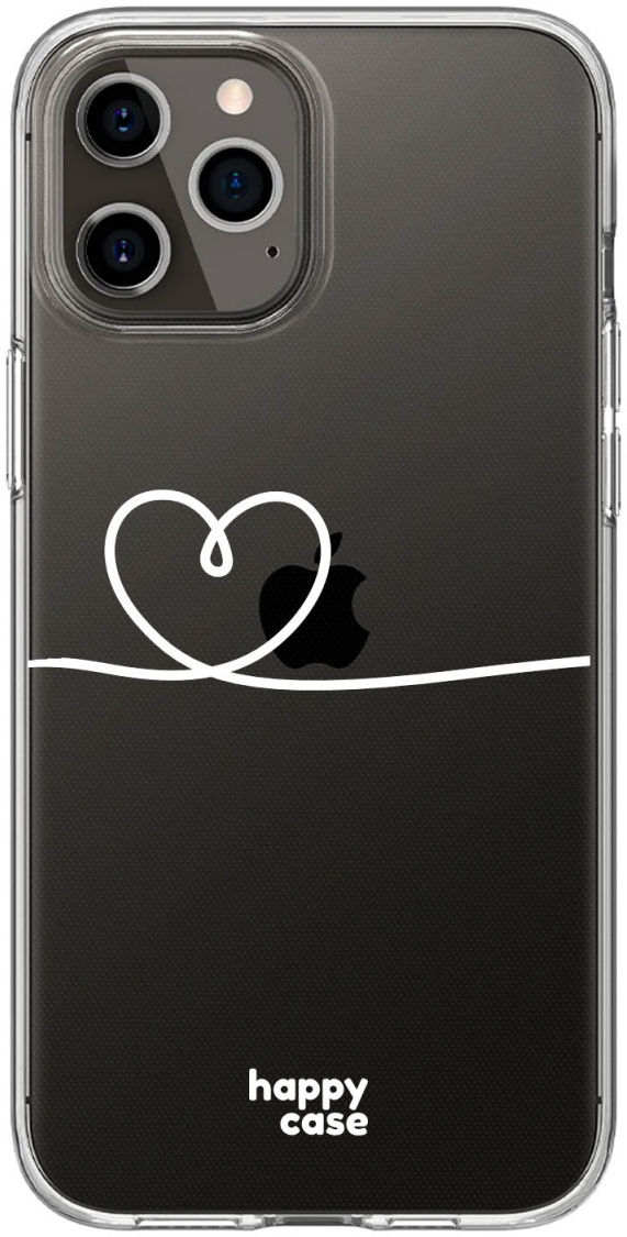 HappyCase iPhone 12 / 12 Pro Hoesje Flexibel TPU Hartje Print afbeelding 8