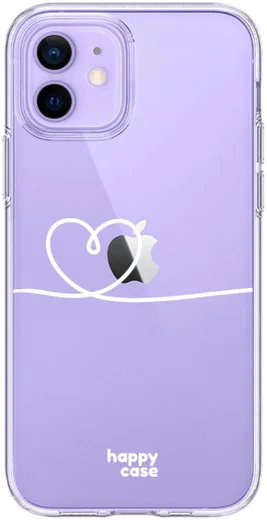 HappyCase iPhone 12 / 12 Pro Hoesje Flexibel TPU Hartje Print afbeelding 1