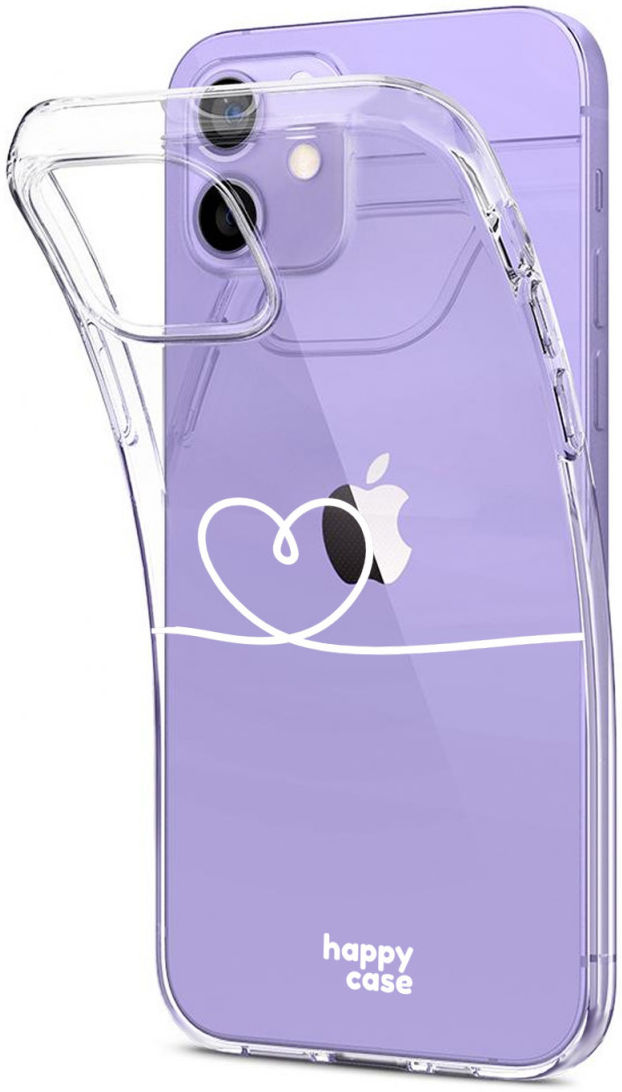 HappyCase iPhone 12 / 12 Pro Hoesje Flexibel TPU Hartje Print afbeelding 6