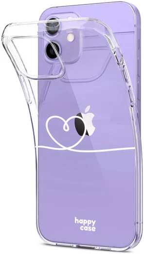 HappyCase iPhone 12 / 12 Pro Hoesje Flexibel TPU Hartje Print afbeelding 6