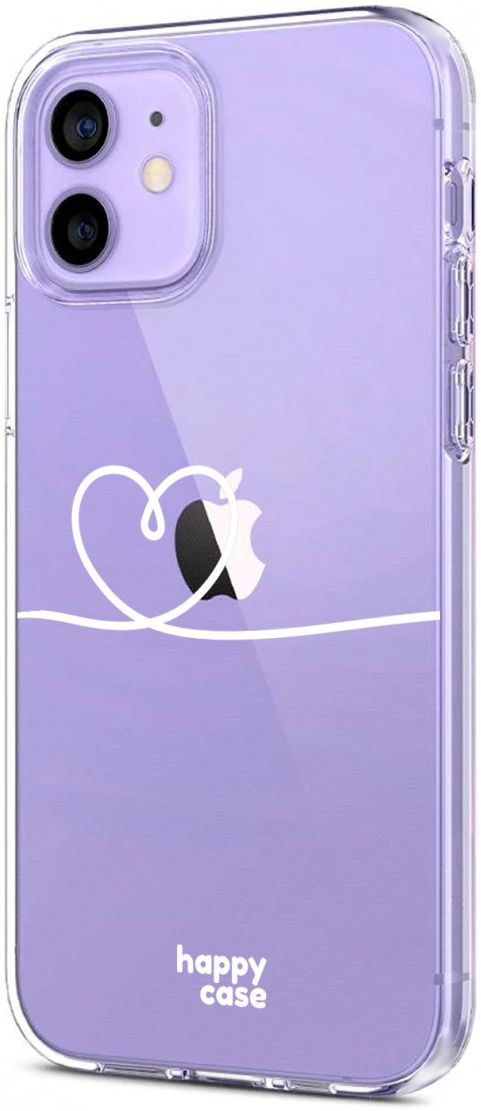 HappyCase iPhone 12 / 12 Pro Hoesje Flexibel TPU Hartje Print afbeelding 7