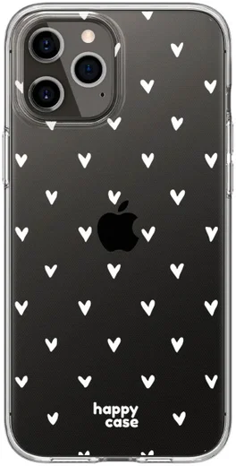 HappyCase iPhone 12 / 12 Pro Hoesje Flexibel TPU Hartjes Print afbeelding 10