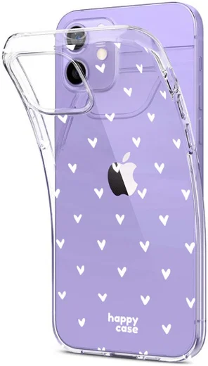 HappyCase iPhone 12 / 12 Pro Hoesje Flexibel TPU Hartjes Print afbeelding 8