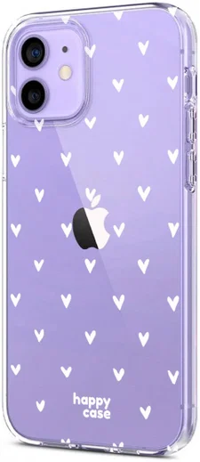 HappyCase iPhone 12 / 12 Pro Hoesje Flexibel TPU Hartjes Print afbeelding 9