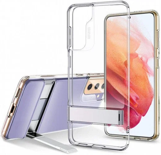 ESR Back Cover Met Kickstand Samsung Galaxy S21 Hoesje Transparant afbeelding 1