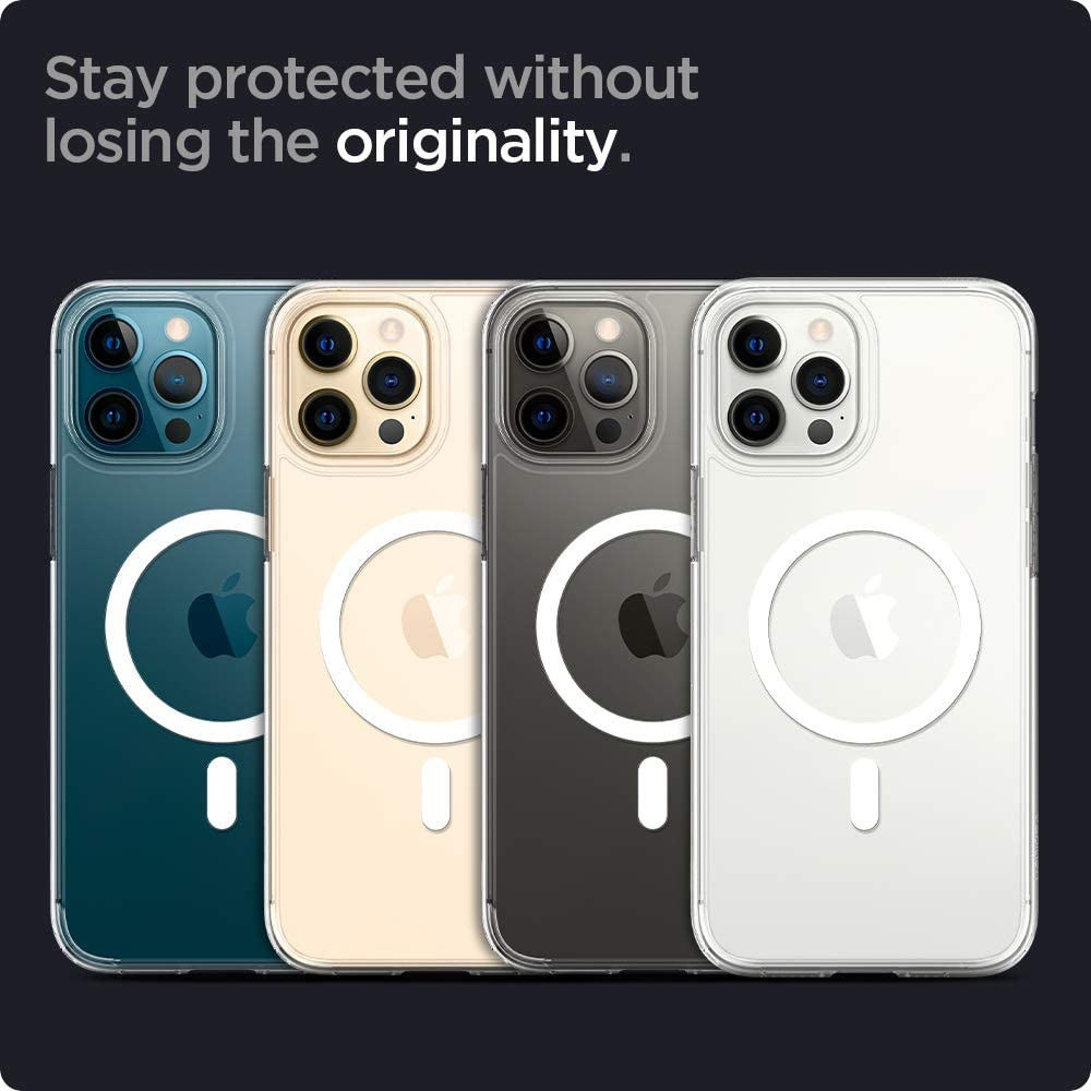 Spigen Ultra Hybrid iPhone 12/12 Pro Hoesje MagSafe Transparant/Wit afbeelding 14
