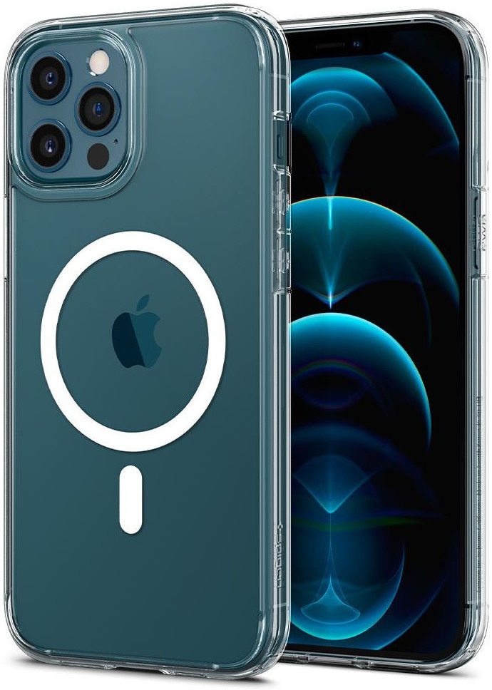 Spigen Ultra Hybrid iPhone 12/12 Pro Hoesje MagSafe Transparant/Wit afbeelding 1