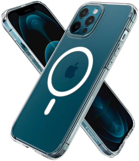Spigen Ultra Hybrid iPhone 12/12 Pro Hoesje MagSafe Transparant/Wit afbeelding 2