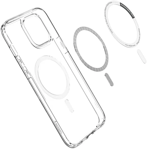 Spigen Ultra Hybrid iPhone 12/12 Pro Hoesje MagSafe Transparant/Wit afbeelding 13