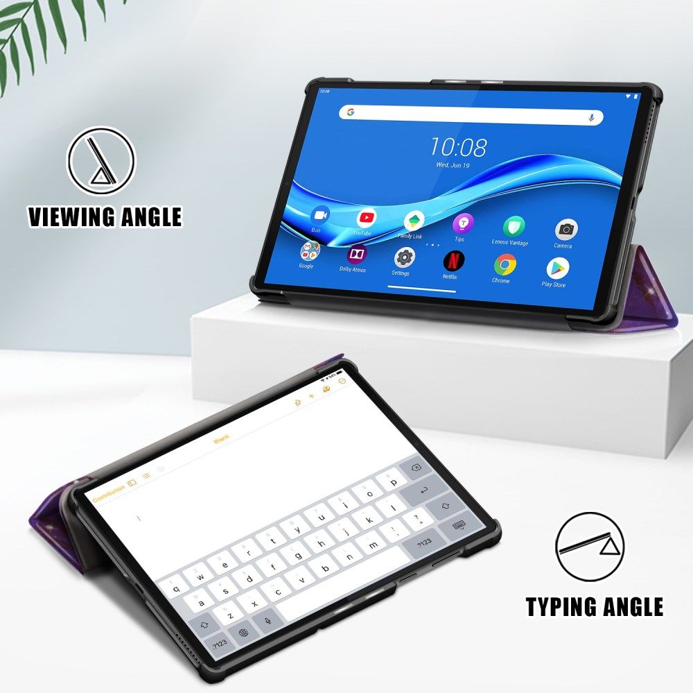 Lenovo Tab M10 HD Gen 2 Hoesje Tri-Fold Book Case Milky Way Print afbeelding 7