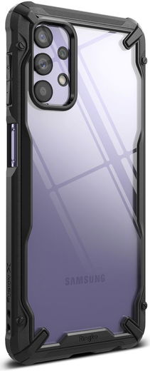 Ringke Fusion X Samsung Galaxy A32 5G Hoesje Transparant Zwart afbeelding 1