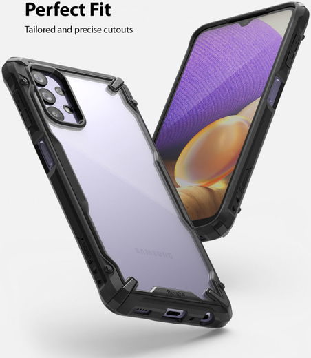 Ringke Fusion X Samsung Galaxy A32 5G Hoesje Transparant Zwart afbeelding 4