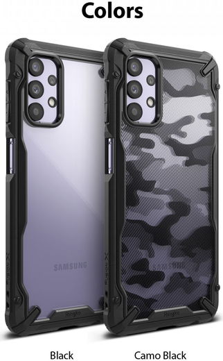 Ringke Fusion X Samsung Galaxy A32 5G Hoesje Transparant Zwart afbeelding 10