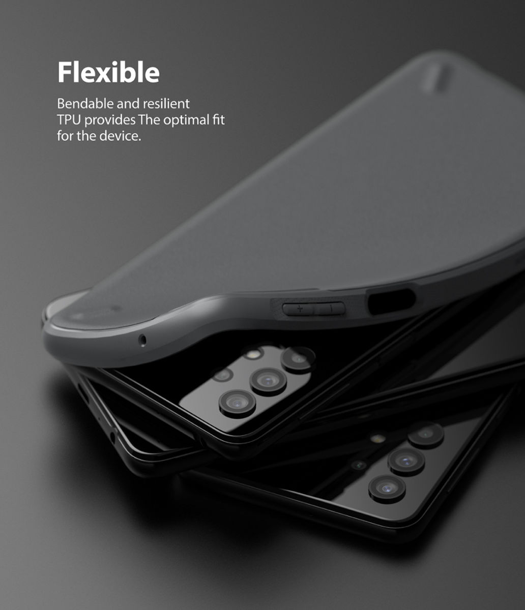 Ringke Onyx Samsung Galaxy A32 5G Hoesje Flexibel TPU Back Cover Grijs afbeelding 5