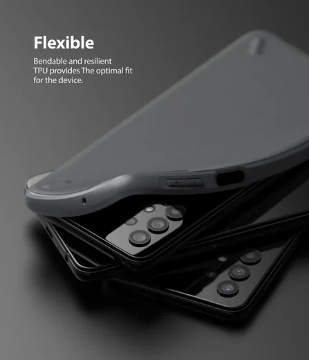 Ringke Onyx Samsung Galaxy A32 5G Hoesje Flexibel TPU Back Cover Grijs afbeelding 5
