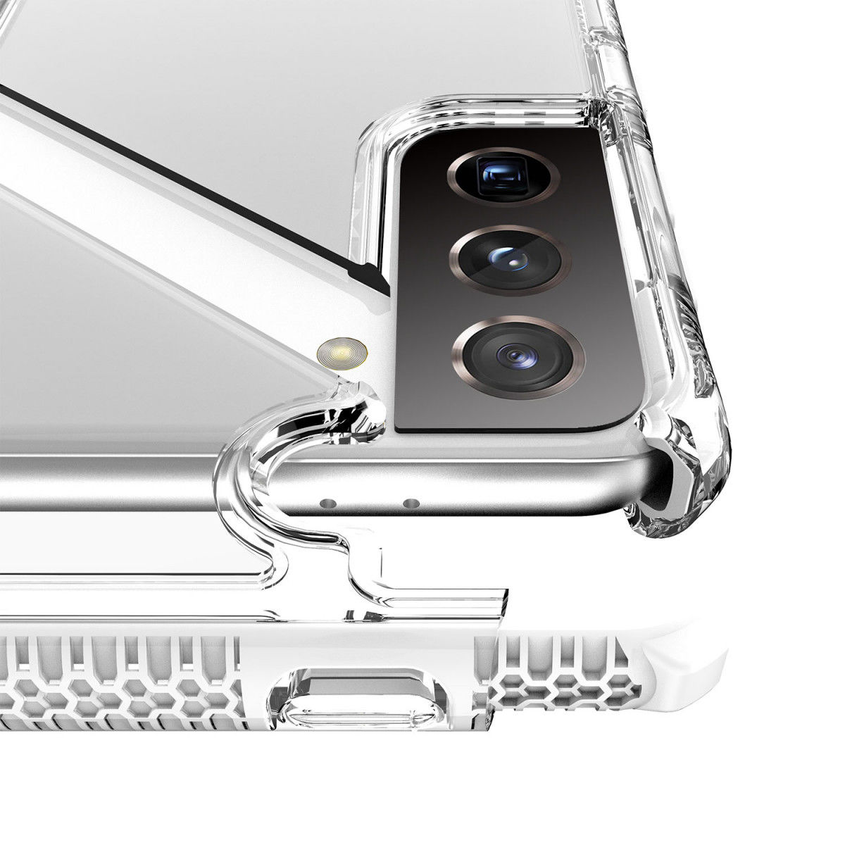 ITSKINS Supreme Clear Samsung Galaxy S21 Plus Hoesje Transparant/Wit afbeelding 2