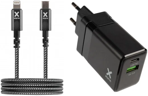 Xtorm Volt Reislader 18W PD Snel Lader + USB-C to Lightning Kabel 1M afbeelding 1