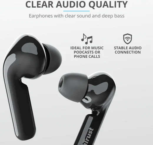 Trust Nika Touch XP Bluetooth Headset In-Ear Draadloze Oordopjes Zwart afbeelding 7