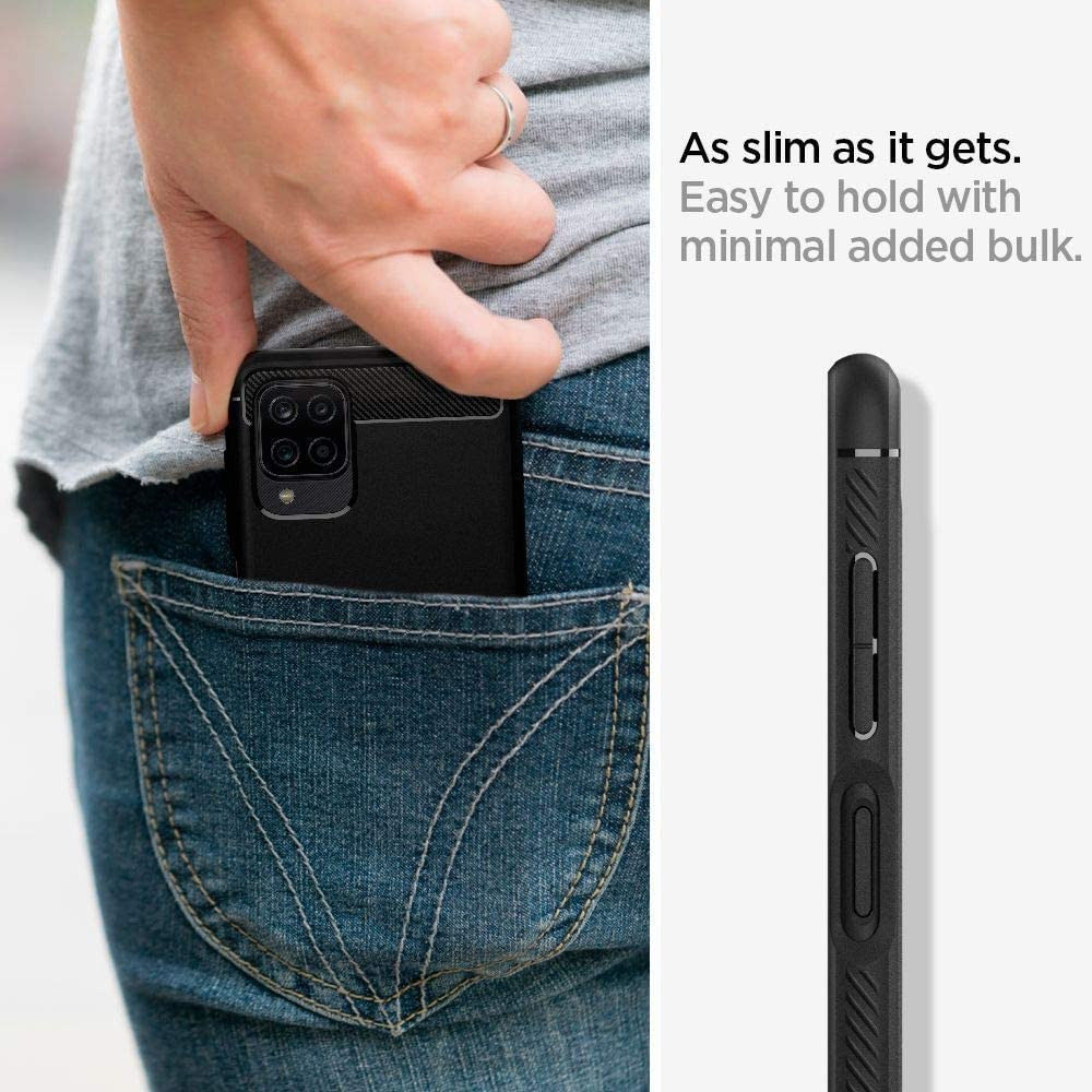 Spigen Rugged Armor Samsung Galaxy A12 Hoesje Zwart afbeelding 5