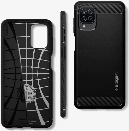 Spigen Rugged Armor Samsung Galaxy A12 Hoesje Zwart afbeelding 6
