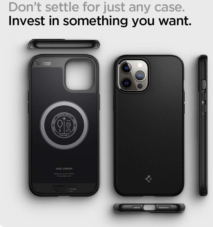 Spigen Mag Armor iPhone 12 / 12 Pro Hoesje voor Apple MagSafe Zwart afbeelding 10